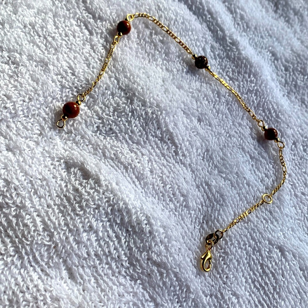 Goldstone bracelet/anklet